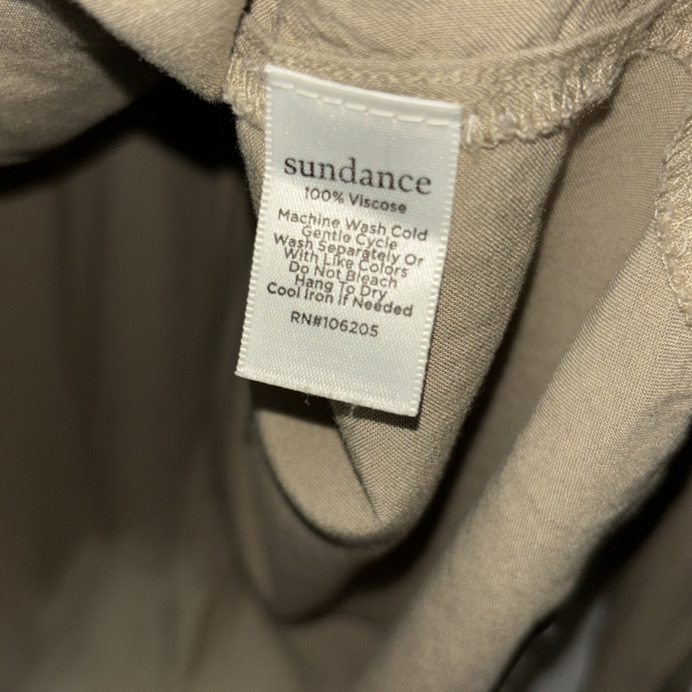 Sundance Beige Long Sleeve Boho Top Button Up Bohemian Casual Size XS - Picture 4 of 5